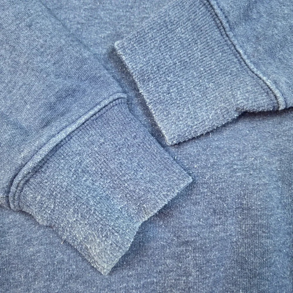 The North Face Crewneck Sweatshirt Unisex S Fleece Logo Pullover Heathered Blue